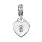 Individuality Beads Sterling Silver Crystal Heart Lock Charm, Women's