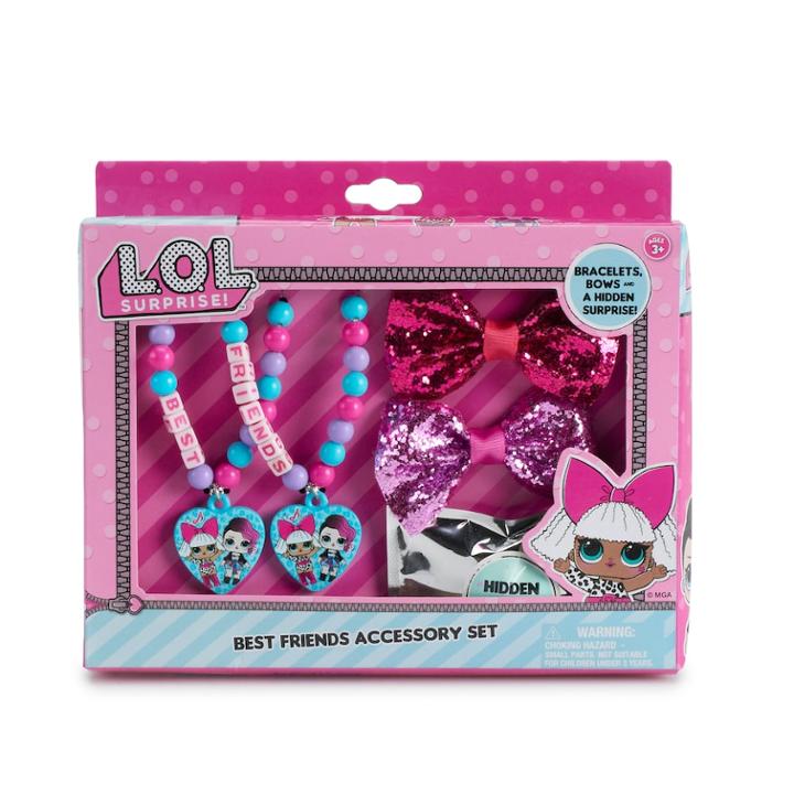 Girls 4-16 L.o.l. Surprise! Hair Bow, Bracelet & Hidden Surprise Box Set, Multicolor