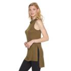 Women's Rock & Republic&reg; Studded Cowlneck Tunic, Size: Large, Green