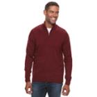 Men's Croft & Barrow&reg; Quarter-zip Sweater, Size: Medium, Dark Red