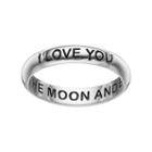 Primrose Sterling Silver I Love You To The Moon & Back Ring, Women's, Size: 7, Grey