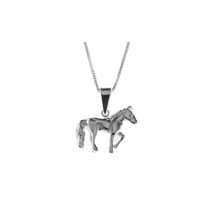 Sterling Silver Horse Pendant, Women's, Multicolor
