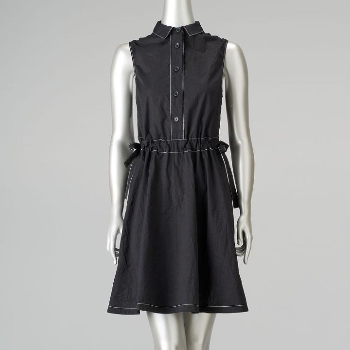 Women's Simply Vera Vera Wang Fit & Flare Shirtdress, Size: Xl, Black