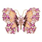 Dana Buchman Nickel Free Simulated Crystal Butterfly Pin, Women's, Purple