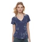 Women's Rock & Republic&reg; Cutout V-neck Tee, Size: Xl, Blue