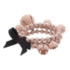Simply Vera Vera Wang Matte Beaded Flower Charm Stretch Bracelet Set, Women's, Pink