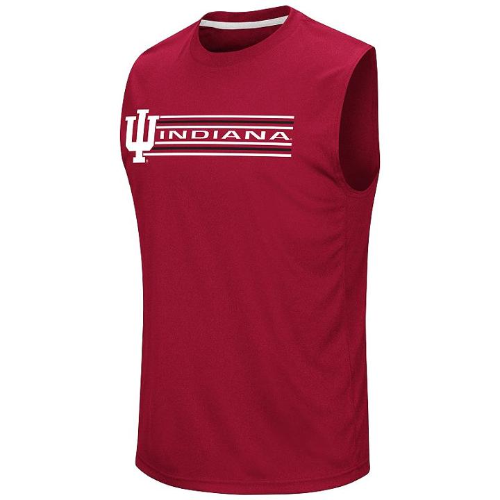 Men's Colosseum Indiana Hoosiers Circuit Muscle Tee, Size: Small, Med Red