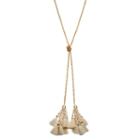 Knotted White Tassel Y Necklace, Women's, White Oth