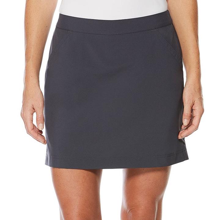 Women's Grand Slam Performance Solid Vented Golf Skort, Size: 14, Grey Other