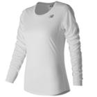 Women's New Balance Accelerate Long Sleeves Top, Size: Xl, White