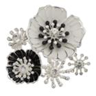 Dana Buchman Poppy Flower Cluster Pin, Women's, White