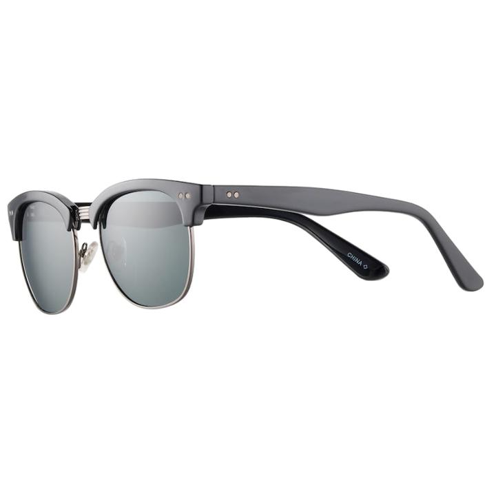 Men's Dockers Classic Clubmaster Spring Hinge Polarized Sunglasses, Black