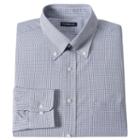 Men's Croft & Barrow&reg; Fitted Checked Dress Shirt, Size: 17.5-32/33, Blue