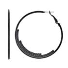 Simply Vera Vera Wang Black Hoop Earrings, Women's