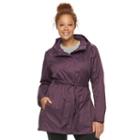 Plus Size Columbia Spring Run Hooded Trench Jacket, Women's, Size: 1xl, Purple