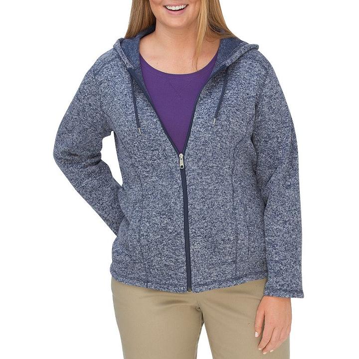 Plus Size Dickies Hooded Sweater Jacket, Women's, Size: 1xl, Blue Other