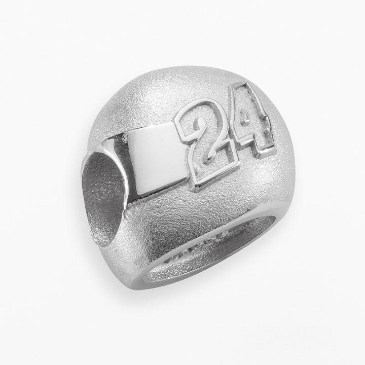 Insignia Collection Nascar Jeff Gordon Sterling Silver 24 Helmet Bead, Women's, Grey