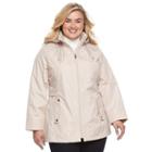 Plus Size D.e.t.a.i.l.s Hooded Rain Jacket, Women's, Size: 2xl, Light Pink