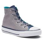 Kids' Converse Chuck Taylor All Star Shine High Top Sneakers, Girl's, Size: 3, Grey Other