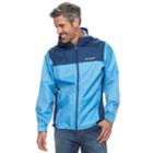 Men's Columbia Weather Drain Rain Jacket, Size: Large, Blue