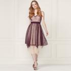Lc Lauren Conrad Runway Collection Layered Tulle Midi Dress - Women's, Size: 8, Red