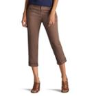 Women's Lee Carsen Relaxed Fit Twill Capris, Size: 16 Avg/reg, Grey