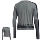Women's Under Armour Favorite Mesh Long Sleeve Graphic Top, Size: Xl, Grey Other