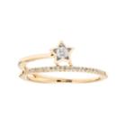 10k Gold 1/6 Carat T.w. Diamond Star Ring, Women's, Size: 5, White