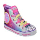 Skechers Twinkle Toes Twinkle Lite Happy Pals Girls' Light Up High Top Shoes, Size: 1, Blue