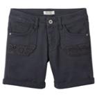 Girls Plus Size Mudd&reg; Crochet Pocket Shorts, Girl's, Size: 14 1/2, Grey (charcoal)
