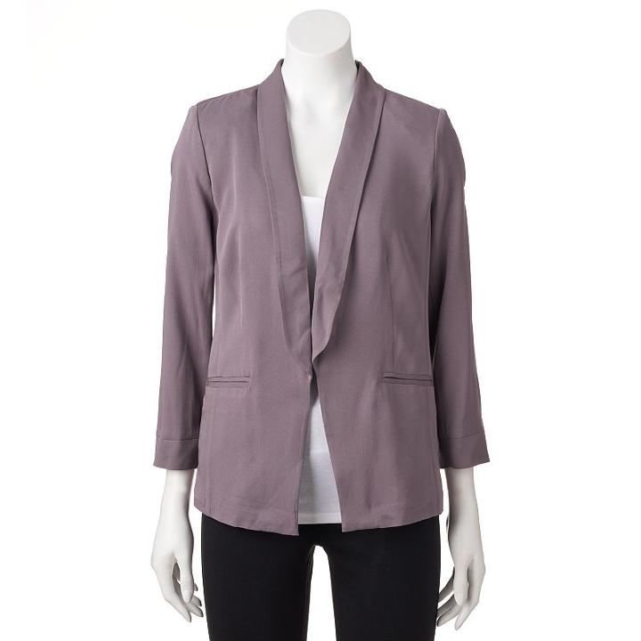 Women's Lc Lauren Conrad Shawl Collar Blazer, Size: 4, Grey