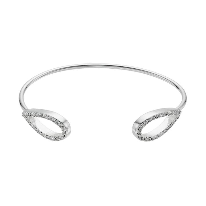 Chaps Open Teardrop Cuff Bracelet, Women's, Silver