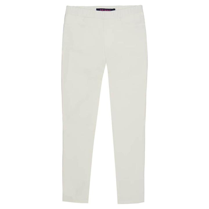 Girls 4-6x French Toast Twill Skinny Pants, Size: 6, Natural
