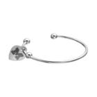 Fiora Stainless Steel Michigan Wolverines Charm Cuff Bracelet, Women's, Size: 7.5, Grey