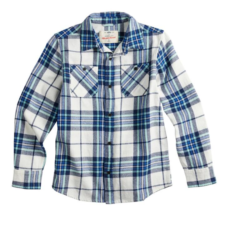 Boys 8-20 & Husky Urban Pipeline&trade; Button-down Flannel Shirt, Size: Large, Lt Green