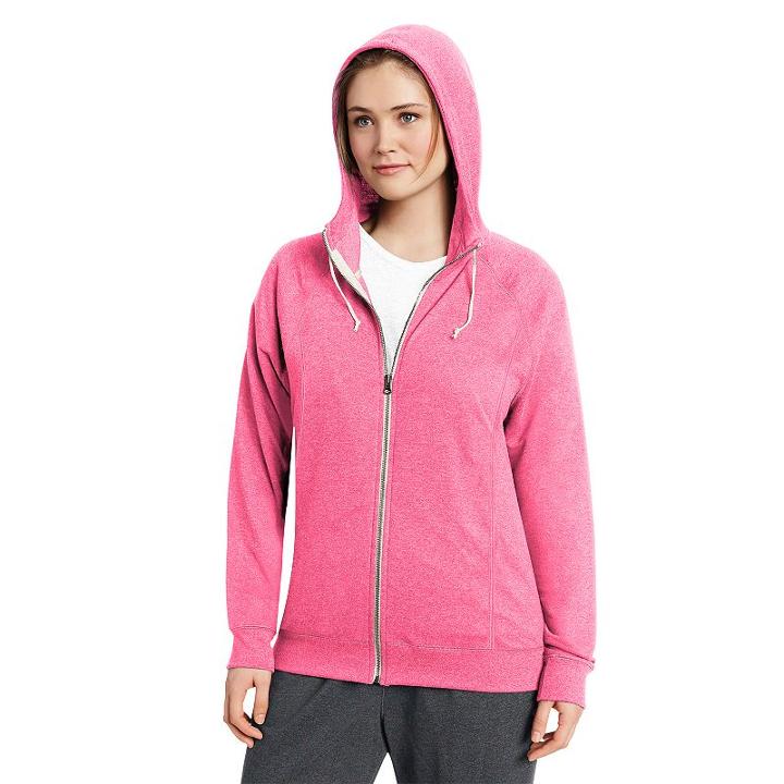 Plus Size Champion Hooded French Terry Jacket, Women's, Size: 1xl, Light Pink