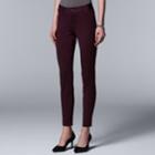 Women's Simply Vera Vera Wang Everyday Luxury Ponte Skinny Pants, Size: Large, Red
