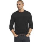 Big & Tall Van Heusen Classic-fit Colorblock Slubbed Crewneck Sweater, Men's, Size: L Tall, Black