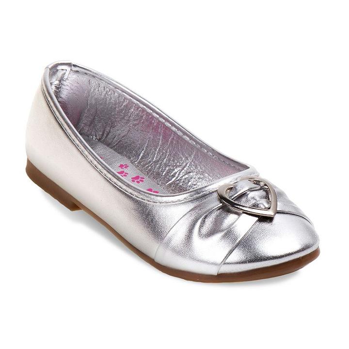 Rugged Bear Girls' Ballet Flats, Girl's, Size: 13, Silver