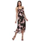 Women's Jennifer Lopez Metallic Faux-wrap Maxi Dress, Size: 10, Black