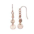 Lc Lauren Conrad Textured Disc Nickel Free Graduated Drop Earrings, Women's, Dark Pink