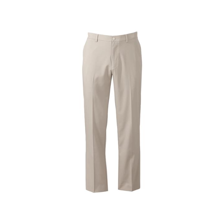 Men's Grand Slam Slim-fit Performance Easy-care Flat-front Pants, Size: 40x29, White