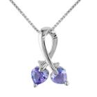 Tanzanite & Diamond Accent Sterling Silver Pendant Necklace, Women's, Size: 18, Purple