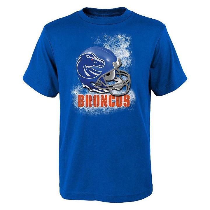 Boys 8-20 Boise State Broncos Helmet Tee, Boy's, Size: L(14/16), Blue