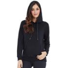 Women's Balance Collection Harmony Perforated Back Hoodie, Size: Large, Black