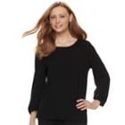 Women's Apt. 9&reg; Twisted Crewneck Sweater, Size: Xl, Black
