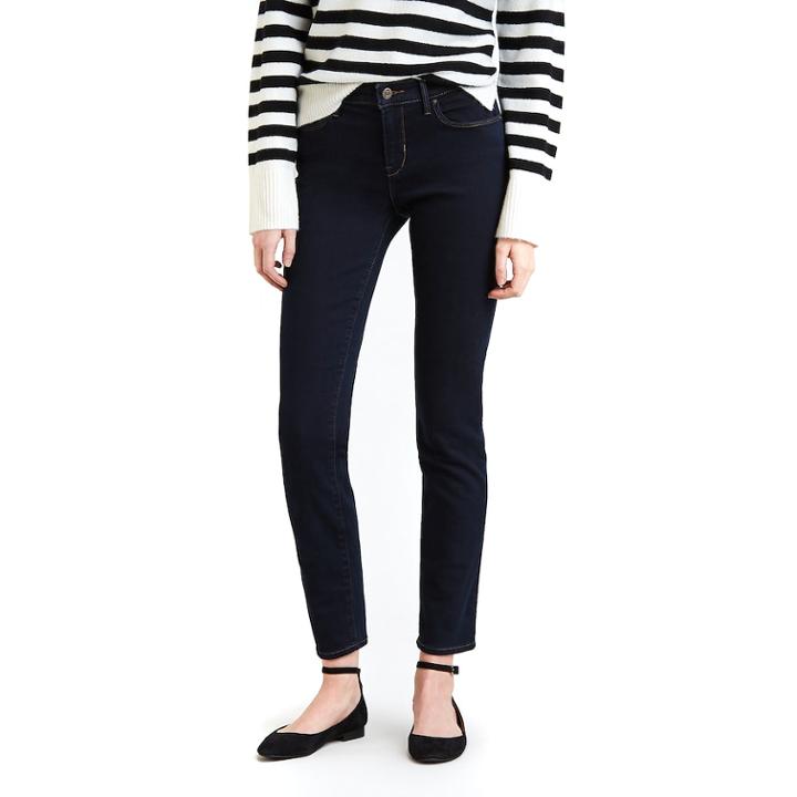 Women's Levi's&reg; Classic Mid Rise Skinny Jeans, Size: 30(us 10)m, Dark Blue
