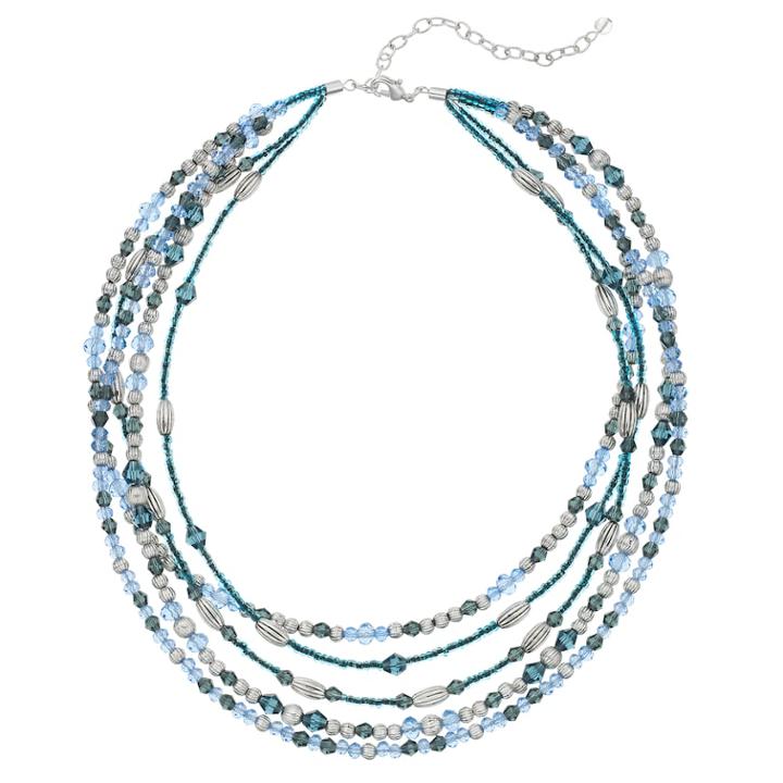 Napier Blue Bead Multi Strand Necklace, Women's