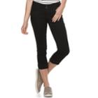 Juniors' So&reg; Cuffed Crop Jeggings, Teens, Size: 11, Black