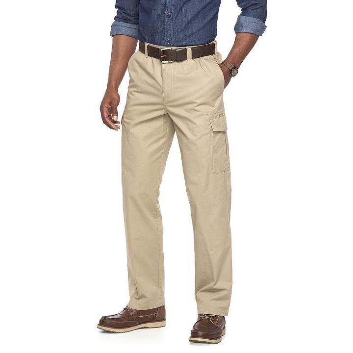 Men's Croft & Barrow&reg; Stretch Comfort Twill Cargo Pants, Size: 36x36, Med Beige